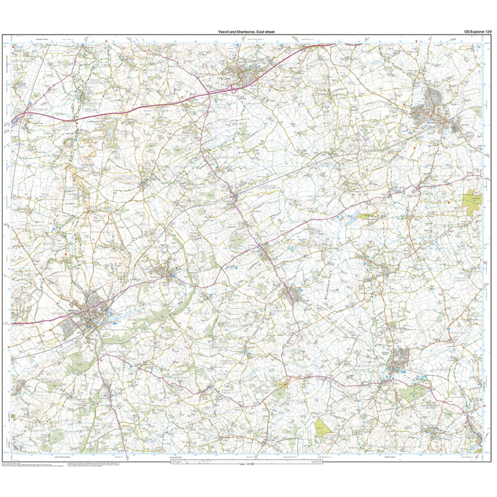 Explorer Active 129 Yeovil & Sherbourne Map With Digital Version
