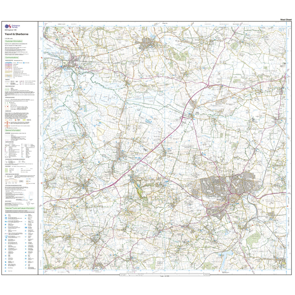 Explorer Active 129 Yeovil & Sherbourne Map With Digital Version
