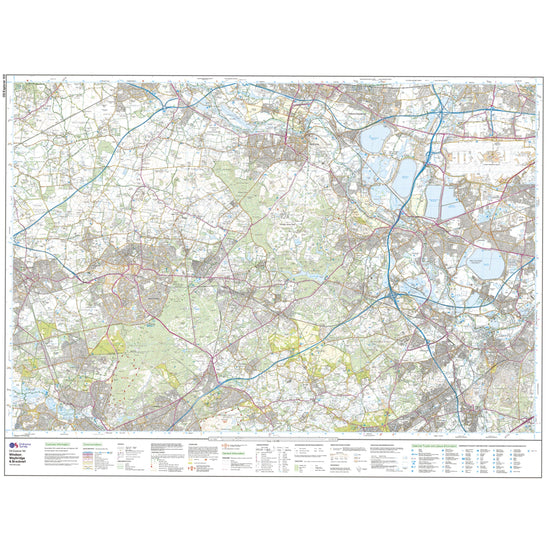 Explorer 160 Windsor, Weybridge & Bracknell Map With Digital Version