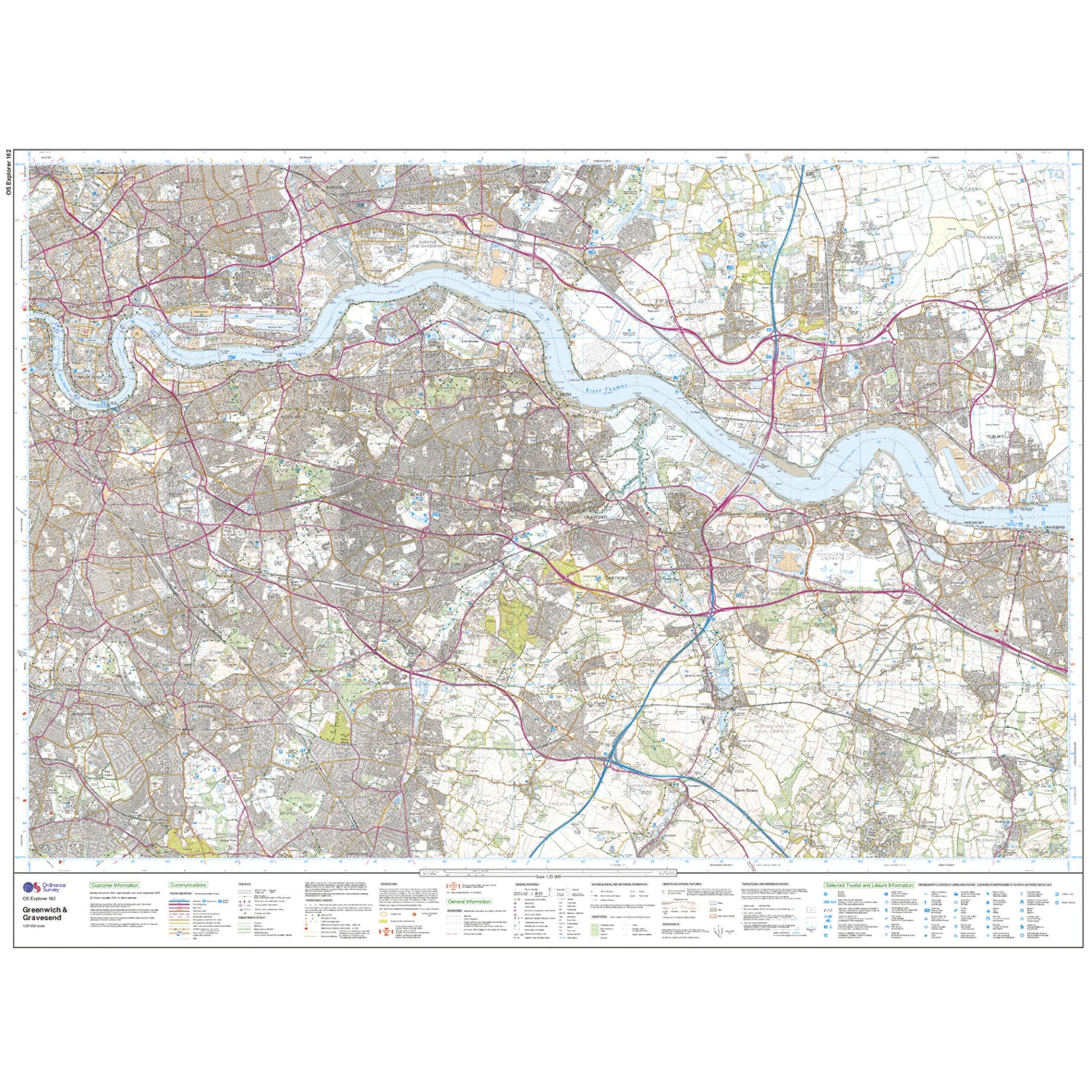 Explorer 162 Greenwich & Gravesend Map With Digital Version