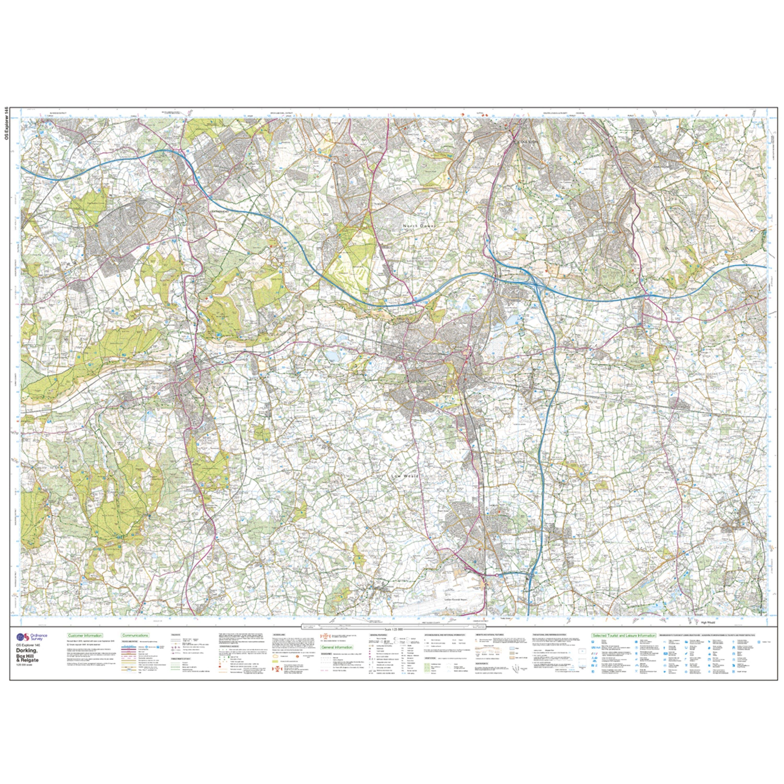 Explorer Active 146 Dorking, Box Hill & Reigate Map With Digital Version