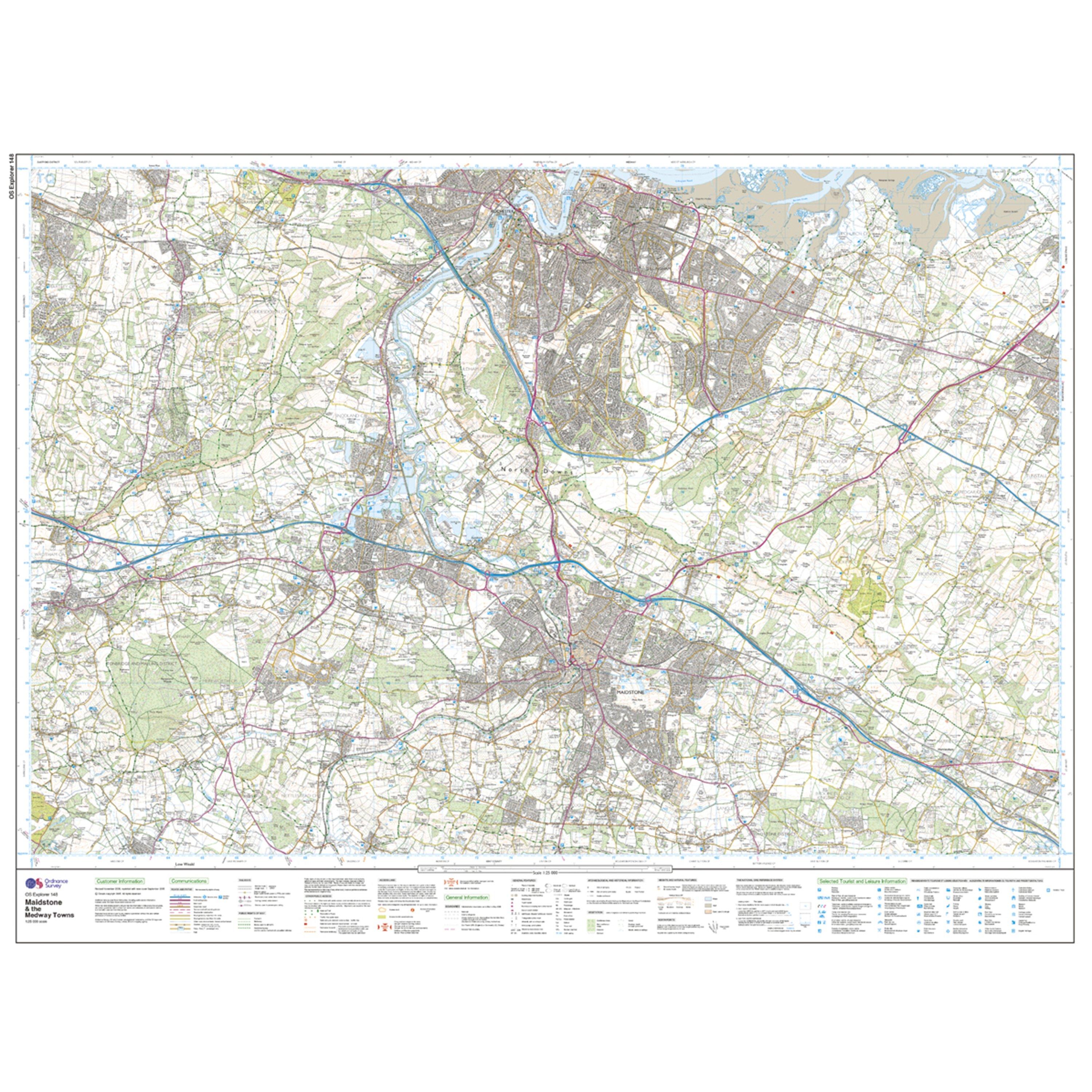 Explorer Active 148 Maidstone & The Medway Towns Map With Digital Version