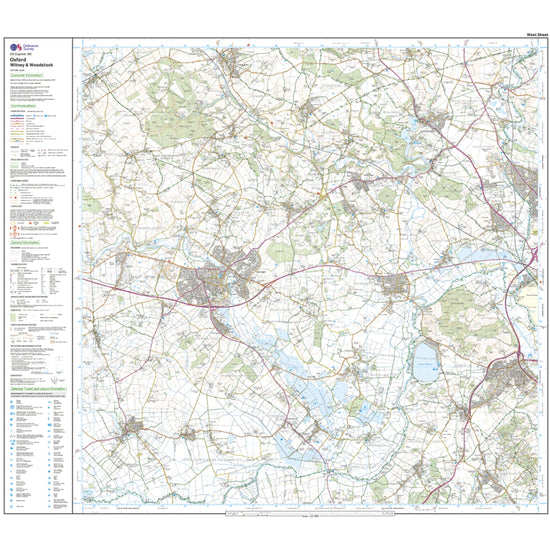 Explorer 180 Oxford, Witney & Woodstock Map With Digital Version