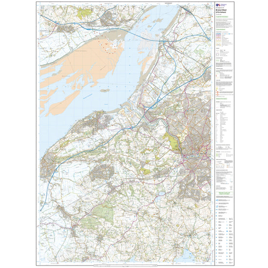 Explorer Active 154 Bristol West & Portishead Map With Digital Version
