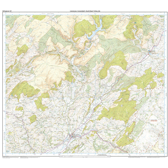 Explorer 187 Llandovery, Llanwrtyd Wells & Lyn Brianne Map With Digital Version