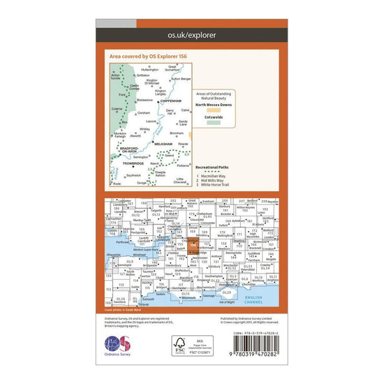 Explorer Active 156 Chippenham & Bradford-on-Avon Map With Digital Version