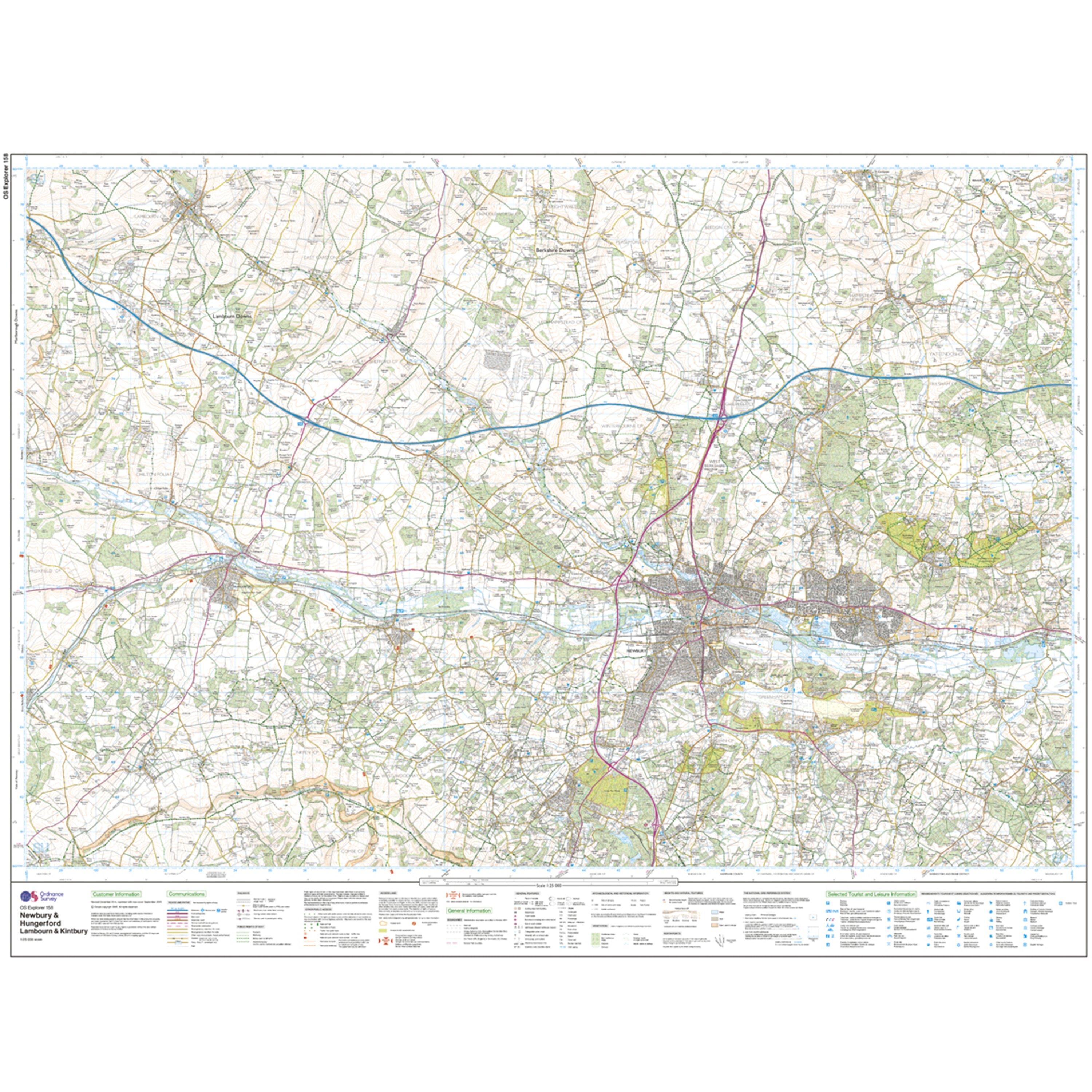 Explorer Active 158 Newbury & Hungerford Map With Digital Version