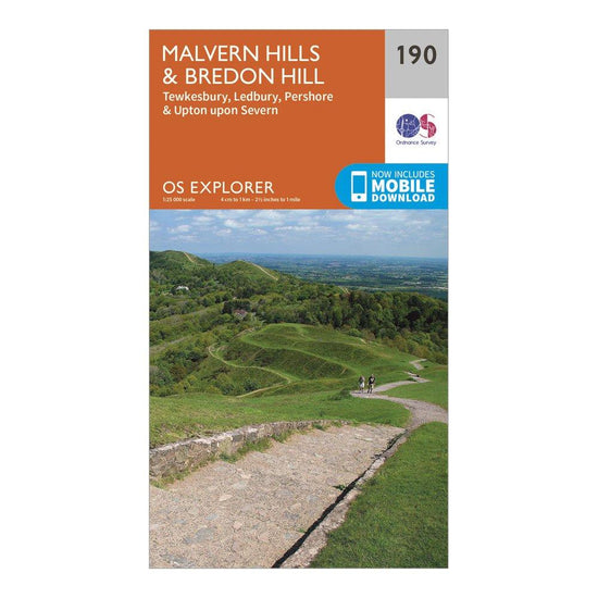 Explorer 190 Malvern Hills & Bredon Hill Map With Digital Version