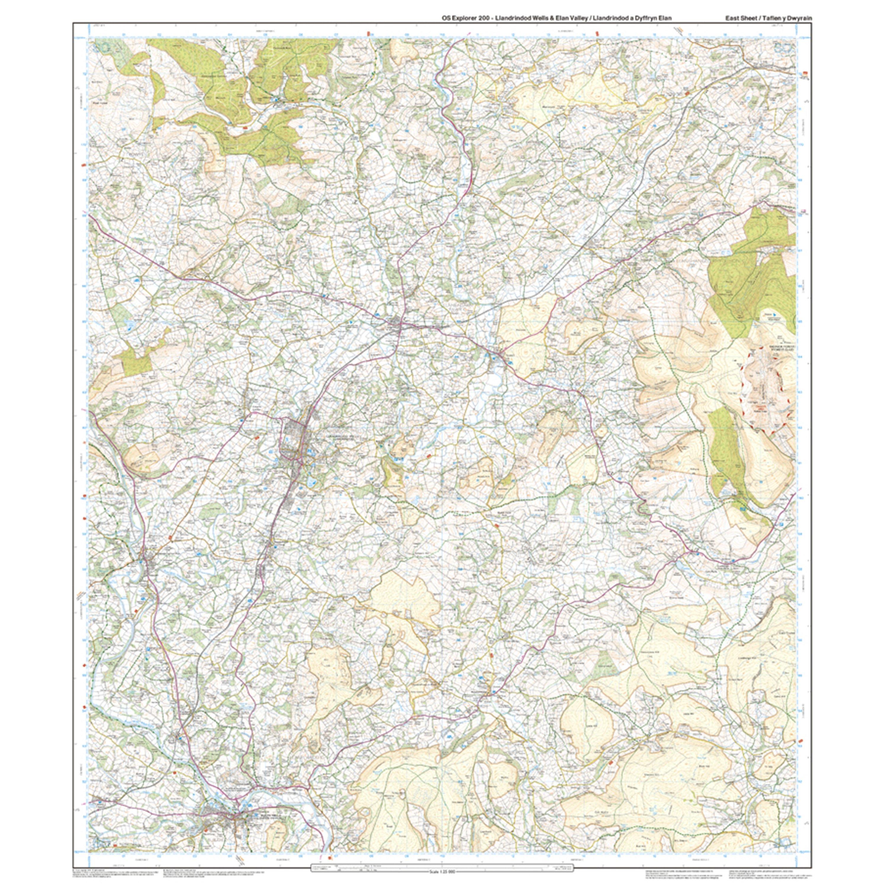 Explorer 200 Llandrindod Wells & Elan Valley & Rhayader Map With Digital Version