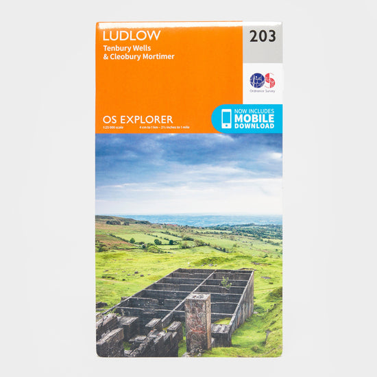 Explorer 203 Ludlow, Tenbury Wells & Cleobury Mortimer Map With Digital Version