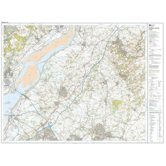 Explorer 167 Thornbury, Dursley & Yate Active Map With Digital Version
