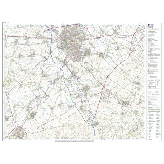 Explorer 209 Cambridge, Royston, Duxford & Linton Map With Digital Version