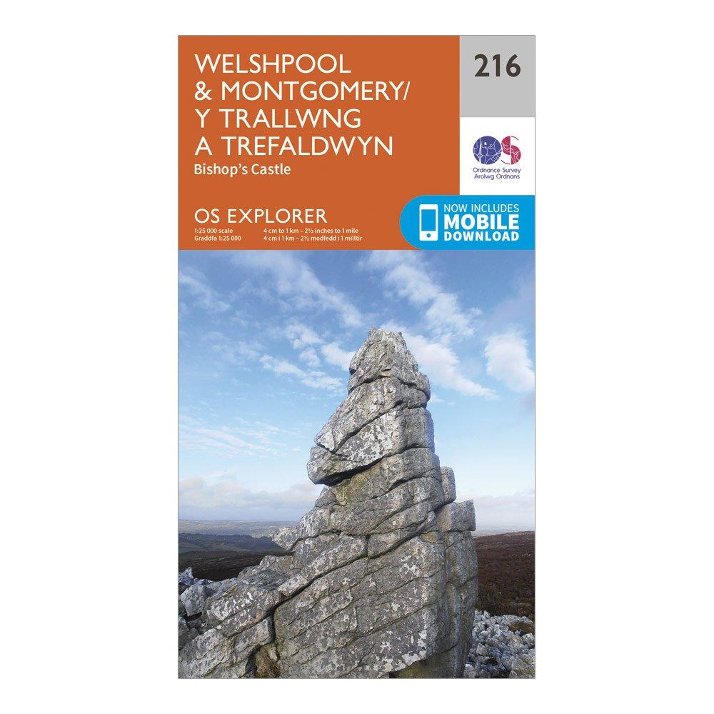 Explorer 216 Welshpool & Montegomery Map With Digital Version