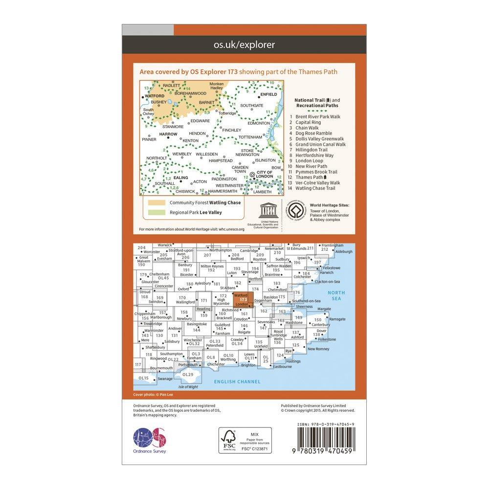 Explorer Active 173 London North Map With Digital Version