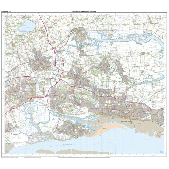 Explorer Active 175 Southend-on-Sea & Basildon Map With Digital Version