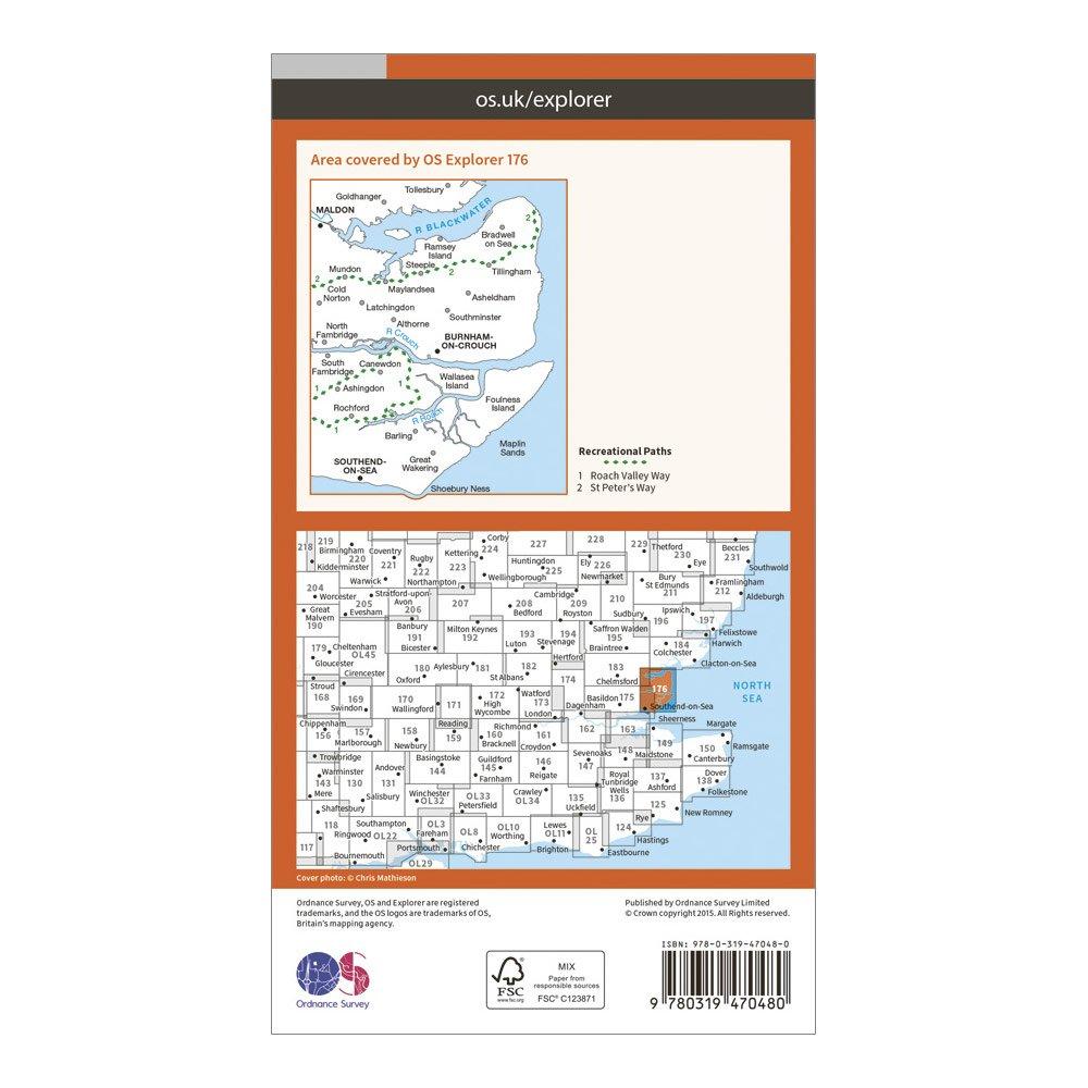 Explorer Active 176 Blackwater Estuary Map With Digital Version