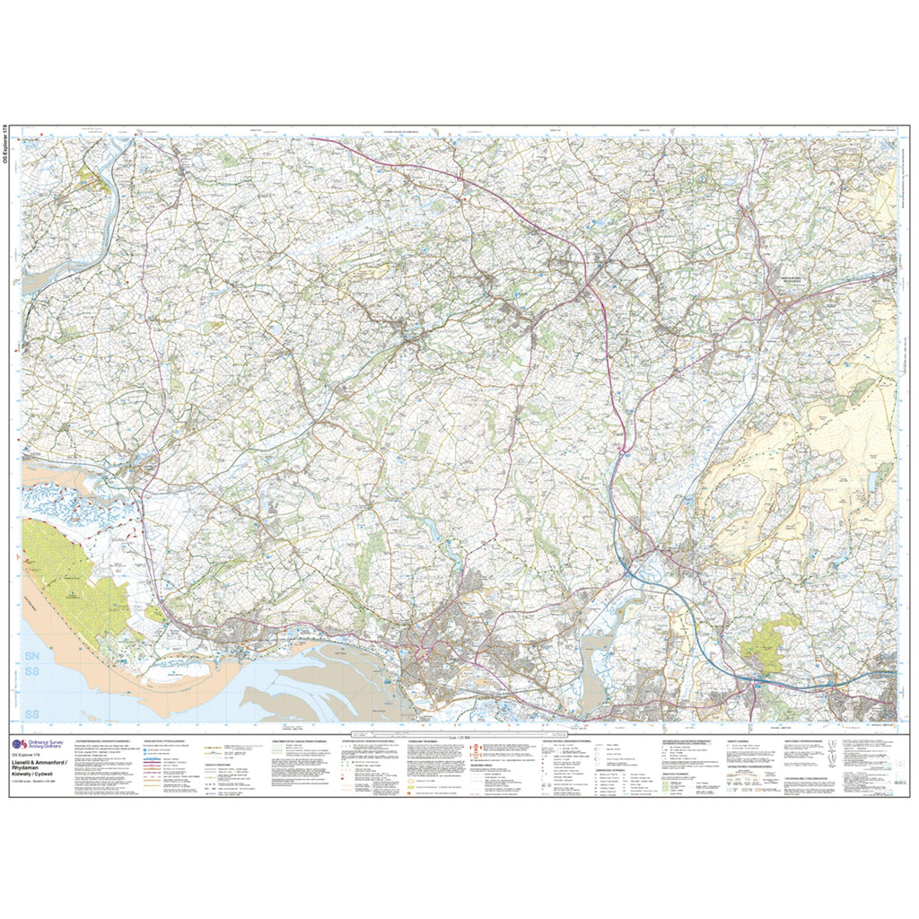 Explorer Active 178 Llanelli & Ammanford Map With Digital Version