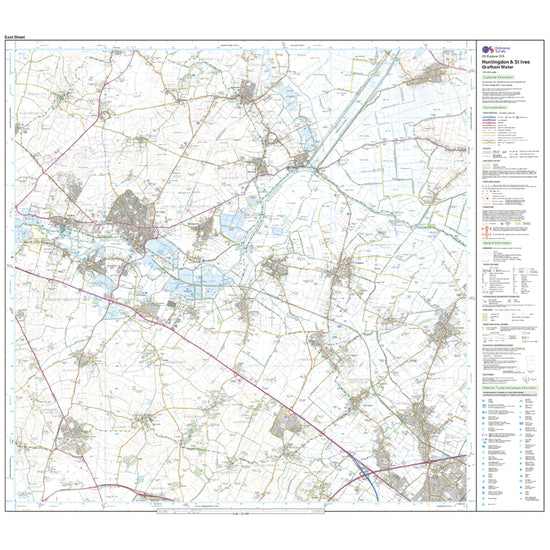 Explorer 225 Huntingdon, St Ives & Grafham Water Map With Digital Version