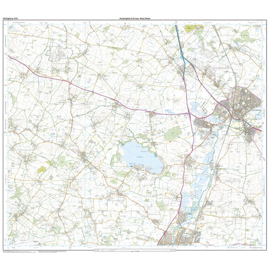 Explorer 225 Huntingdon, St Ives & Grafham Water Map With Digital Version