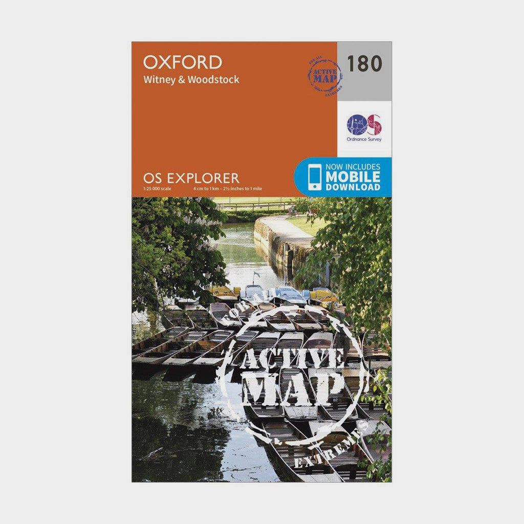Explorer Active 180 Oxford, Witney & Woodstock Map With Digital Version