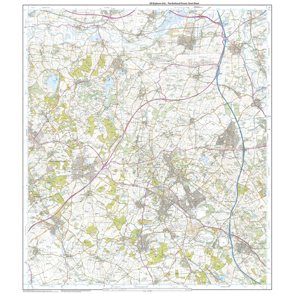 Explorer 245 The National Forest Map With Digital Version