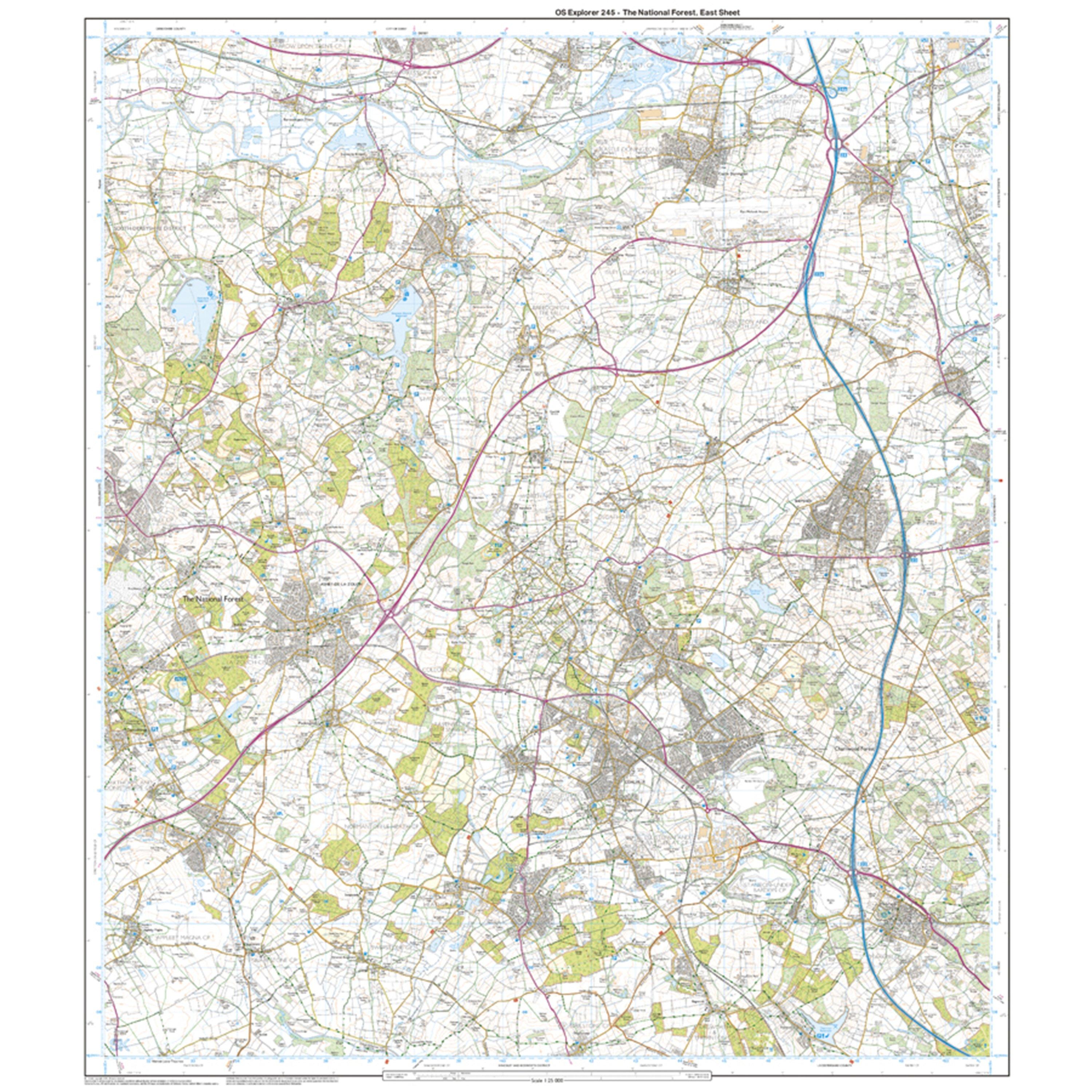 Explorer 245 The National Forest Map With Digital Version