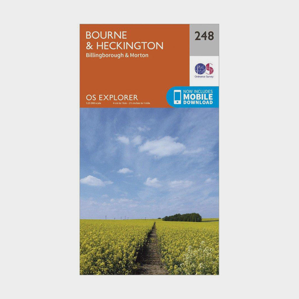 Explorer 248 Bourne & Heckington Map With Digital Version