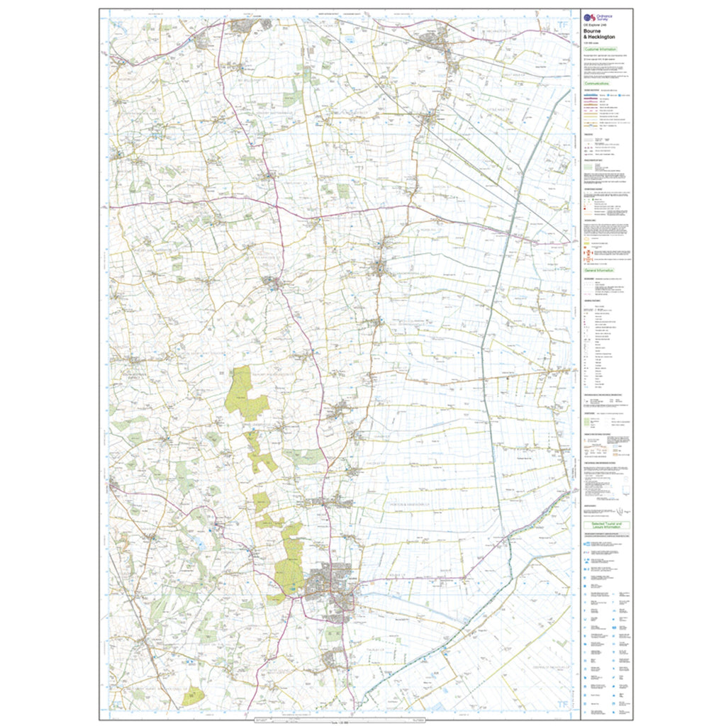 Explorer 248 Bourne & Heckington Map With Digital Version