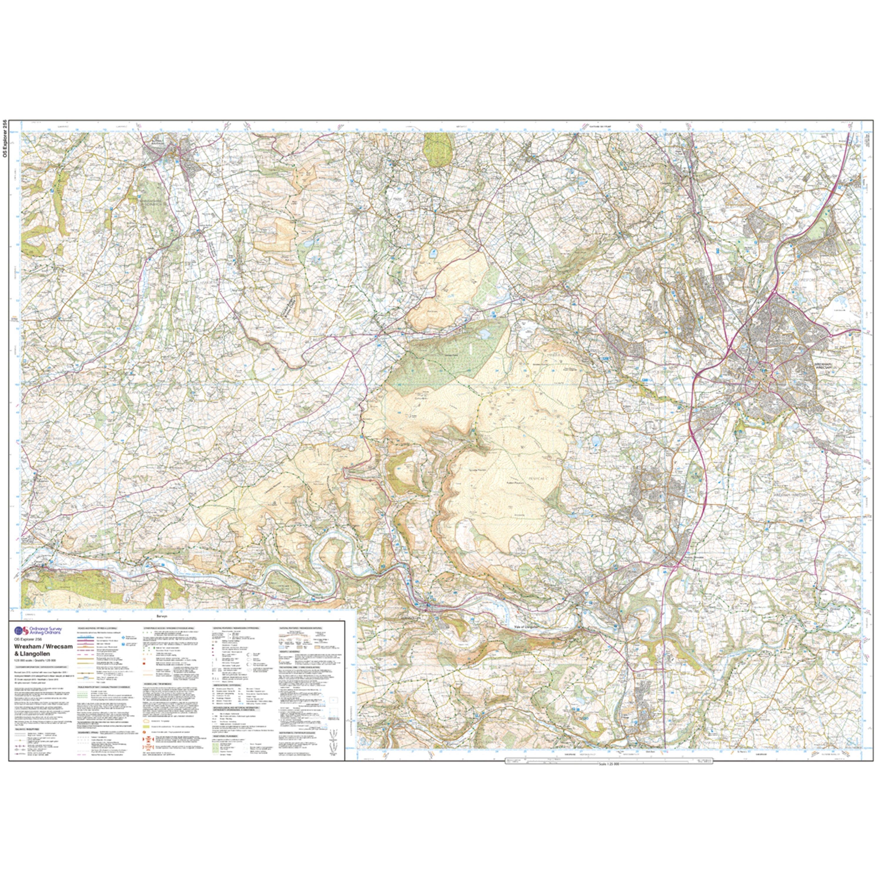 Explorer 256 Wrexham & Llangollen Map With Digital Version