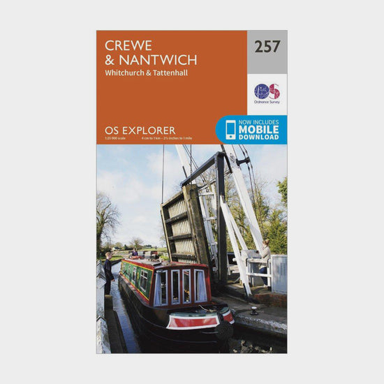 Explorer 257 Crewe & Nantwich Map With Digital Version