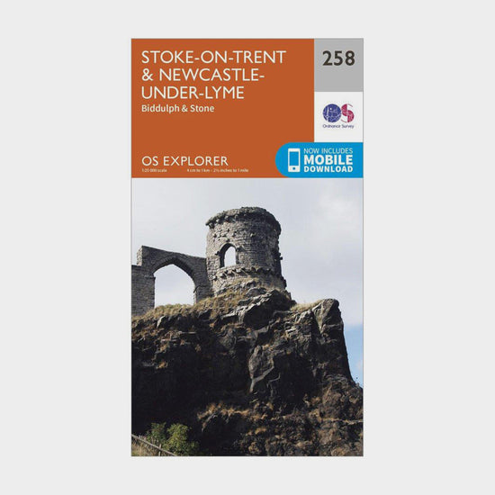 Explorer 258 Stoke-on-Trent & Newcastle-under-Lyme Map With Digital Version
