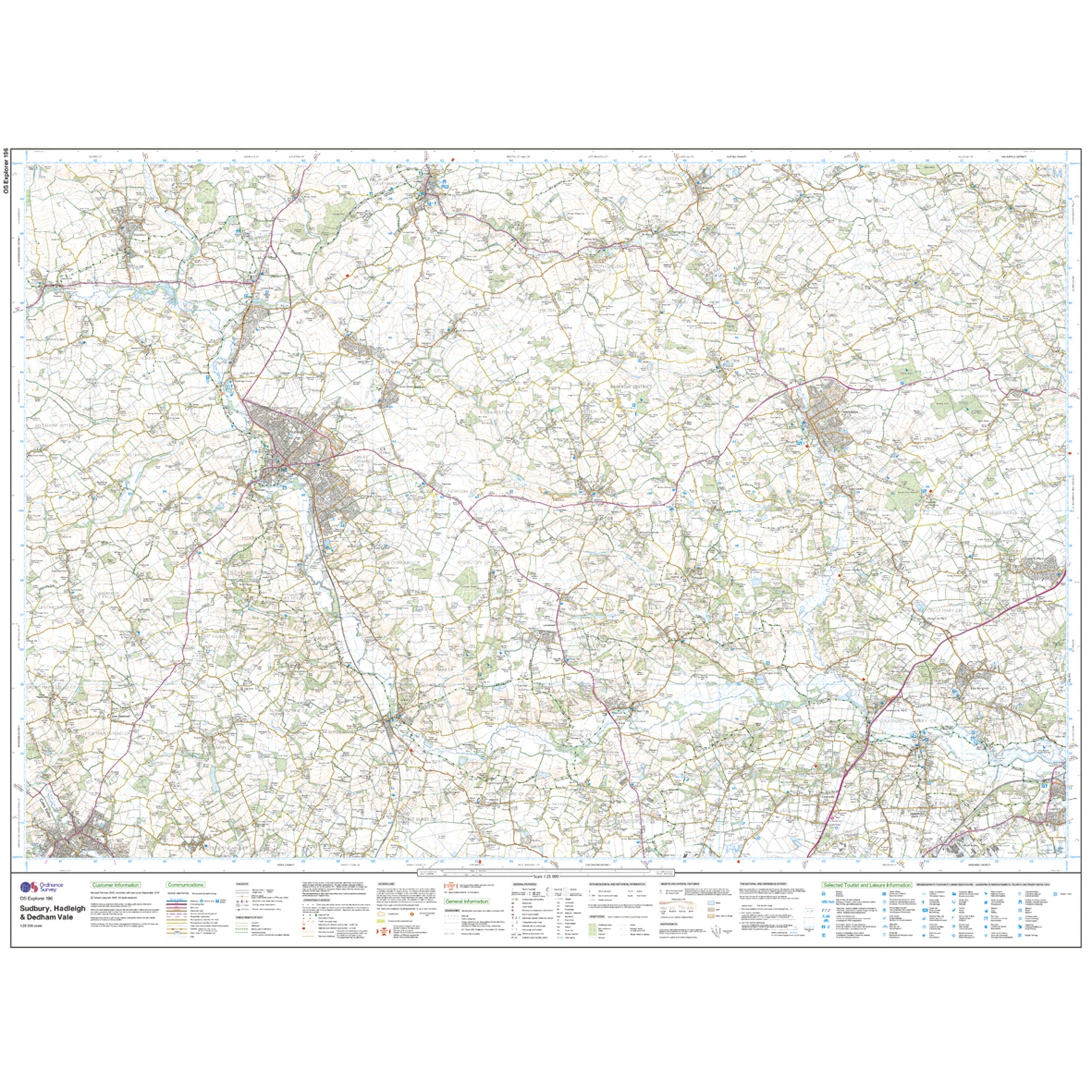 Explorer Active 196 Sudbury, Hadleigh & Dedham Vale Map With Digital Version