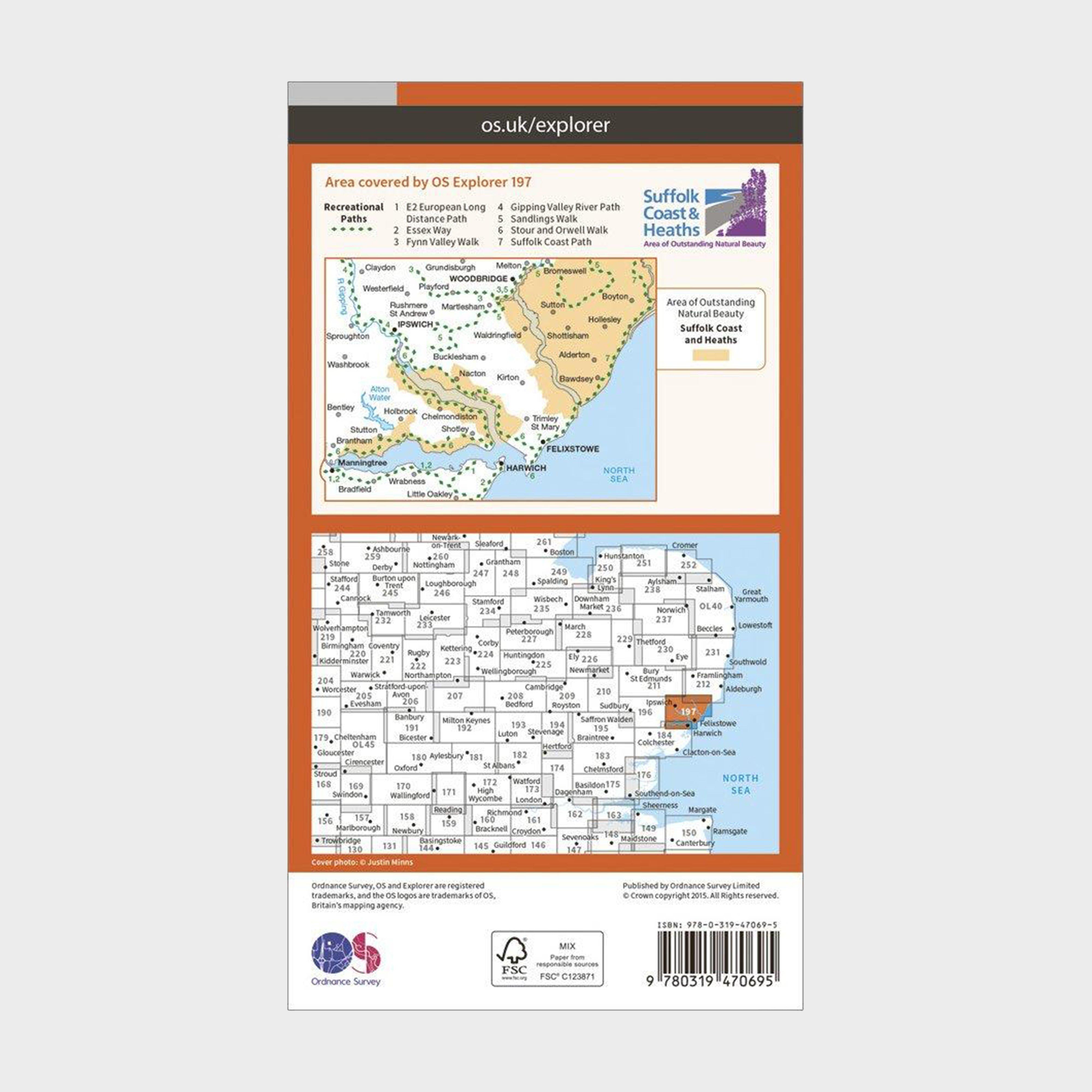 Explorer Active 197 Ipswich, Felixstowe & Harwich Map With Digital Version