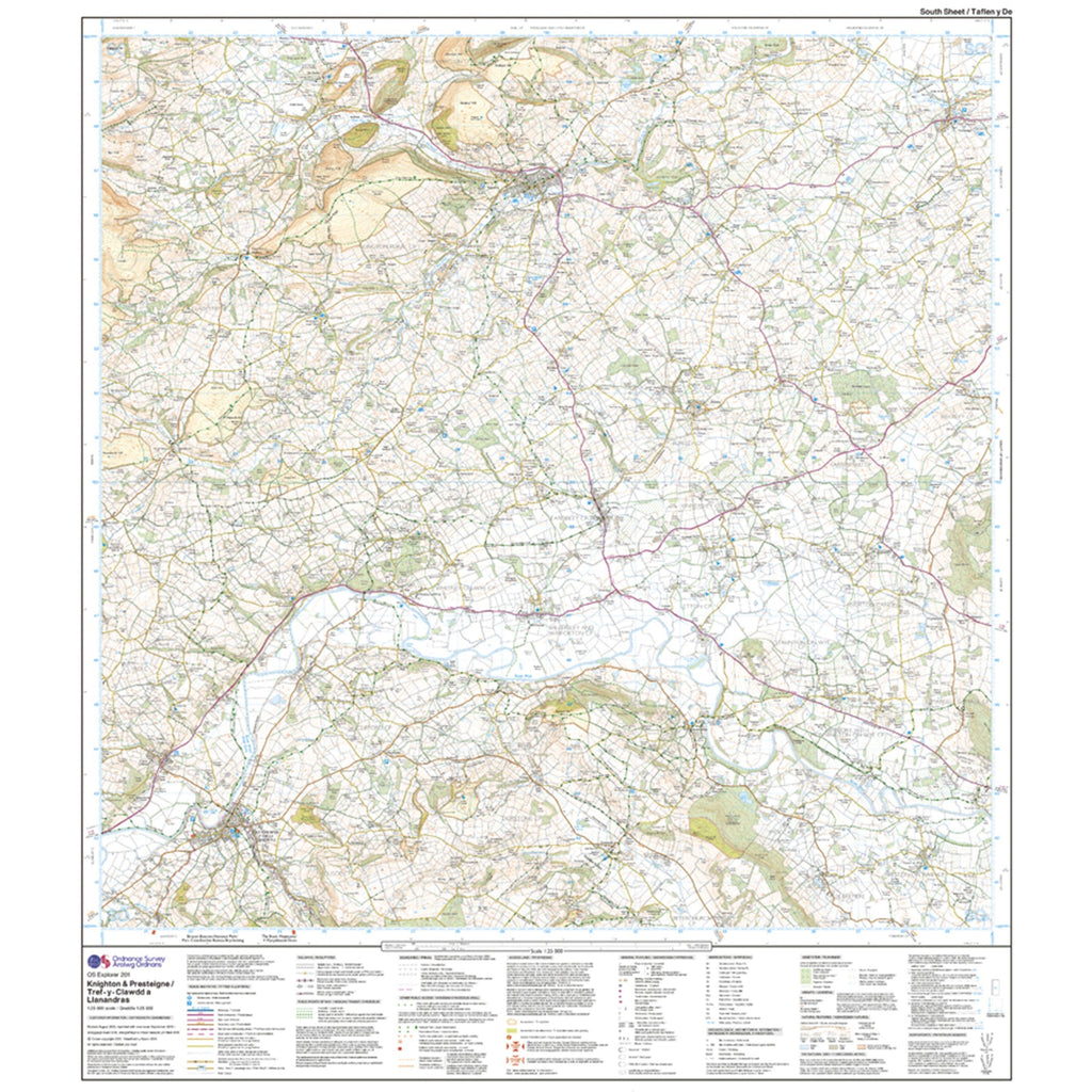 Explorer Active 201 Knighton & Presteigne Map With Digital Version