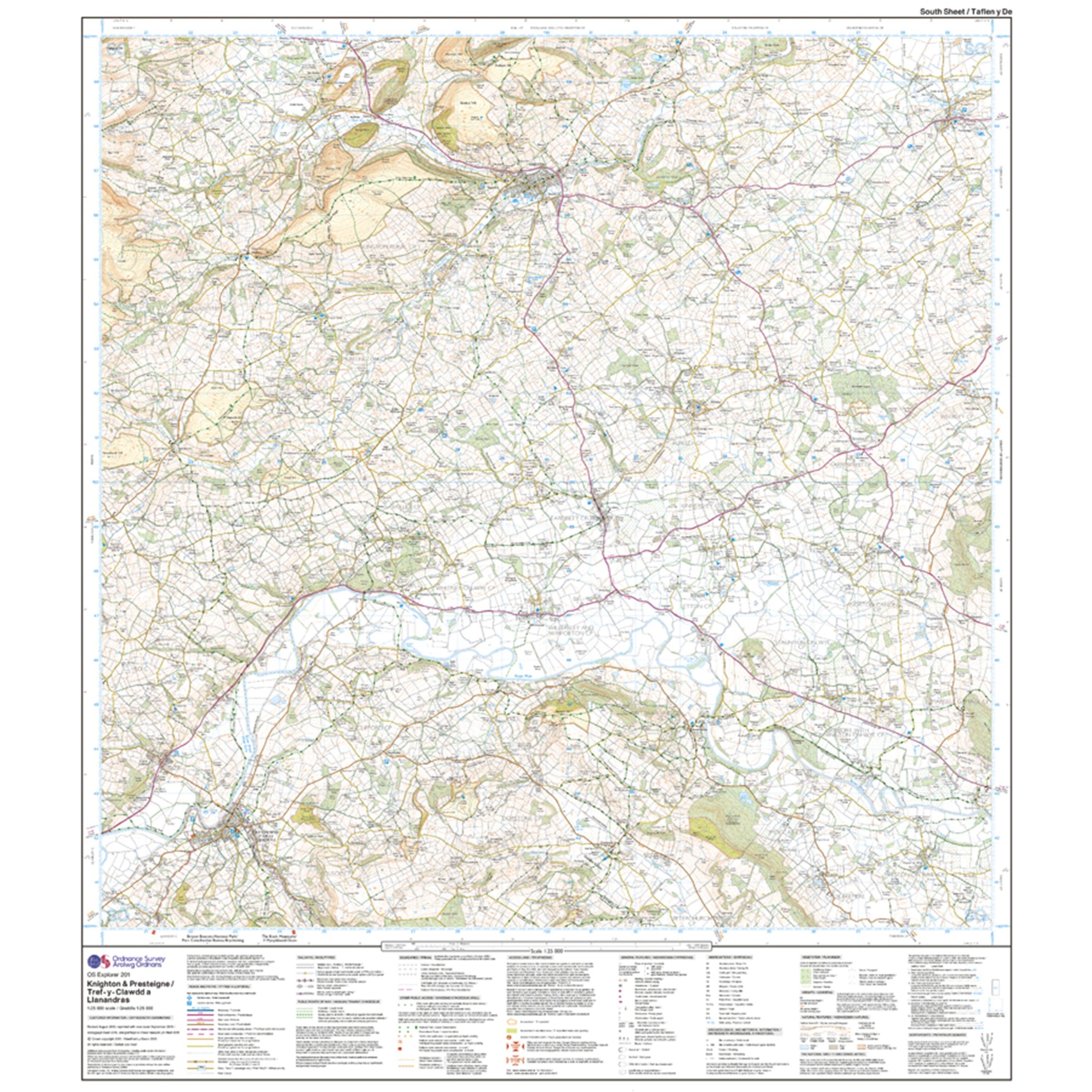 Explorer Active 201 Knighton & Presteigne Map With Digital Version