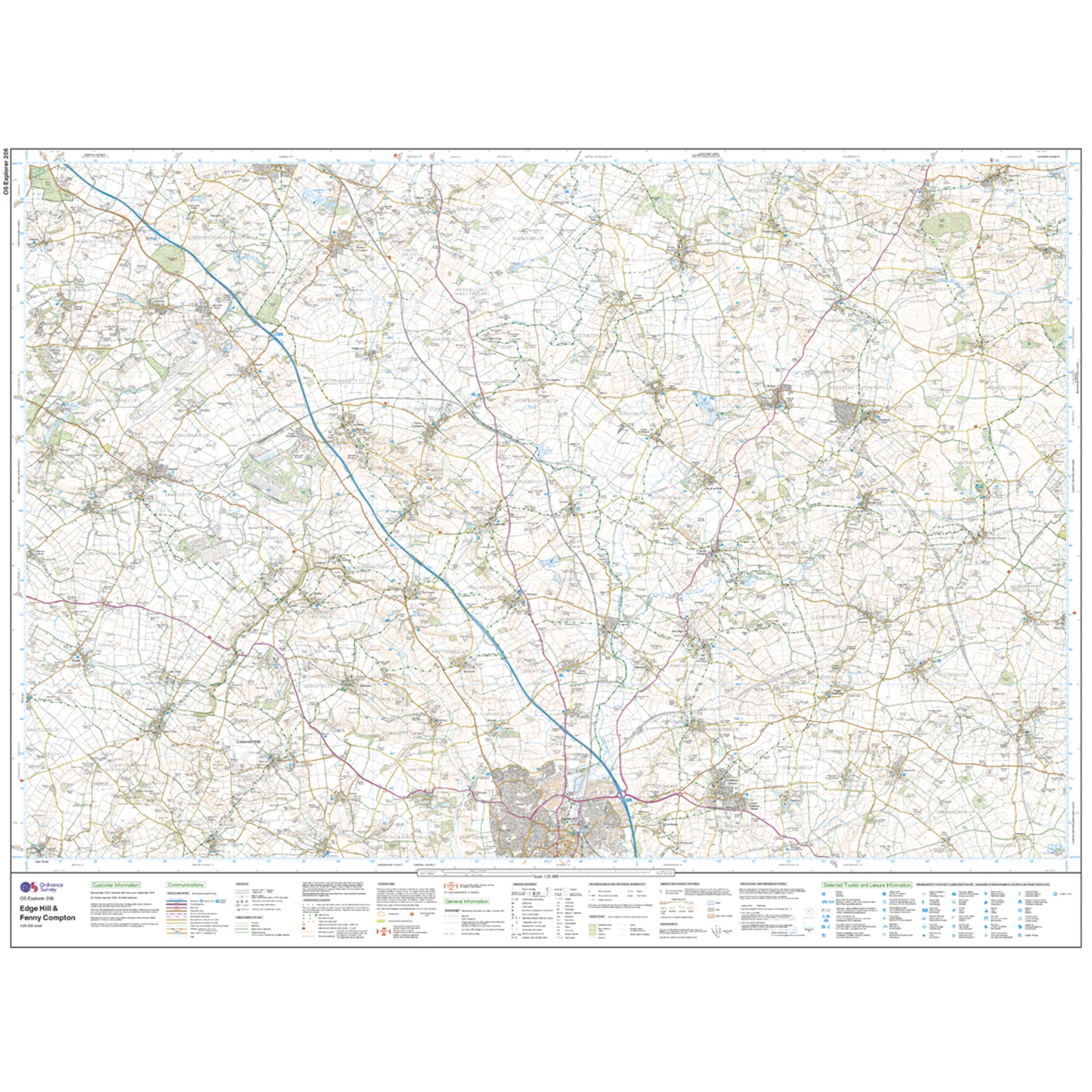 Explorer Active 206 Edge Hill & Fenny Compton Map With Digital Version