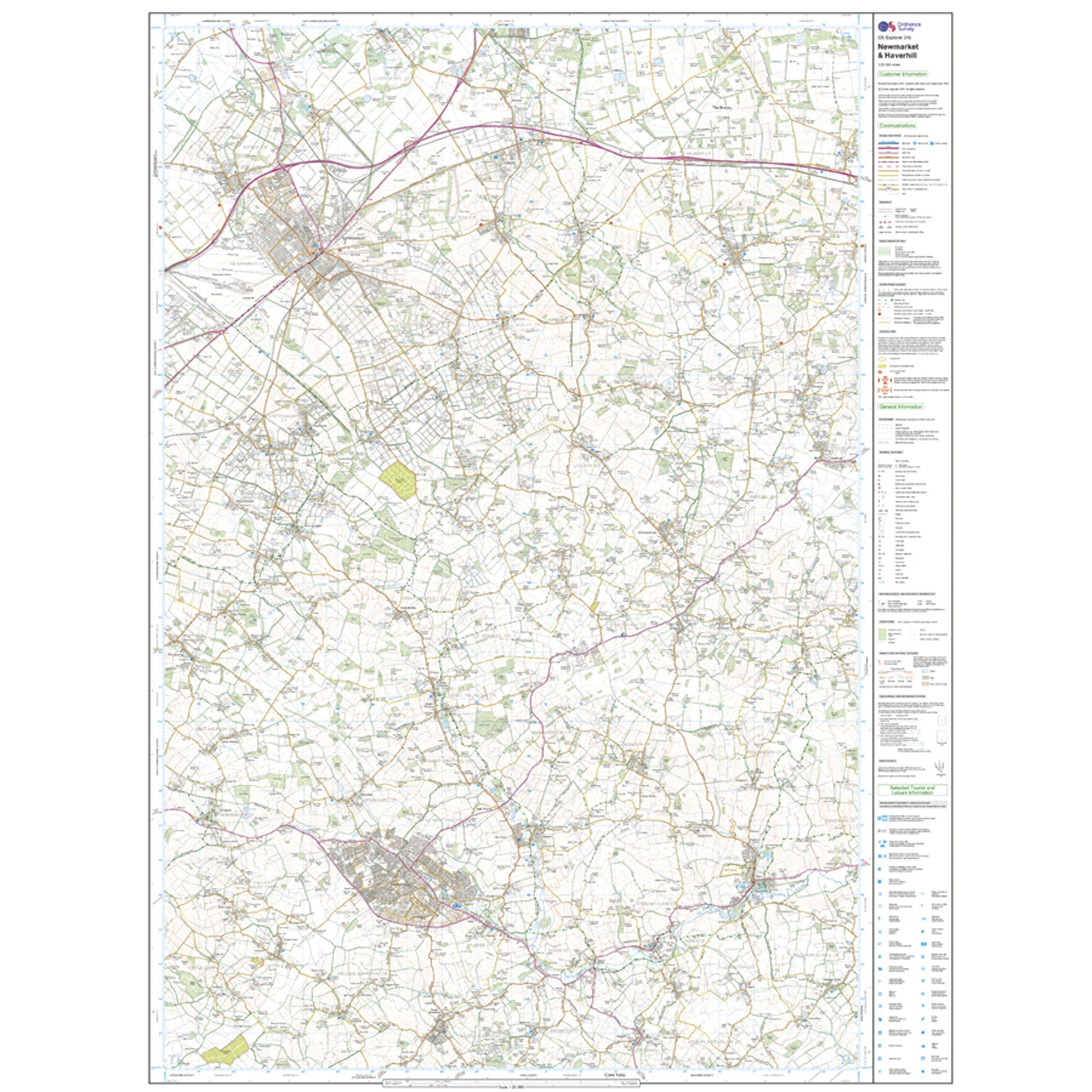 Explorer Active 210 Newmarket & Havehill Map With Digital Version