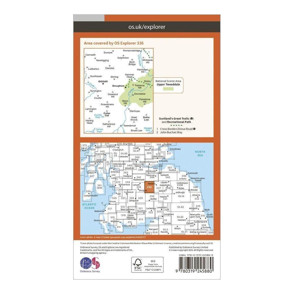 Explorer 336 Biggar & Broughton Map With Digital Version