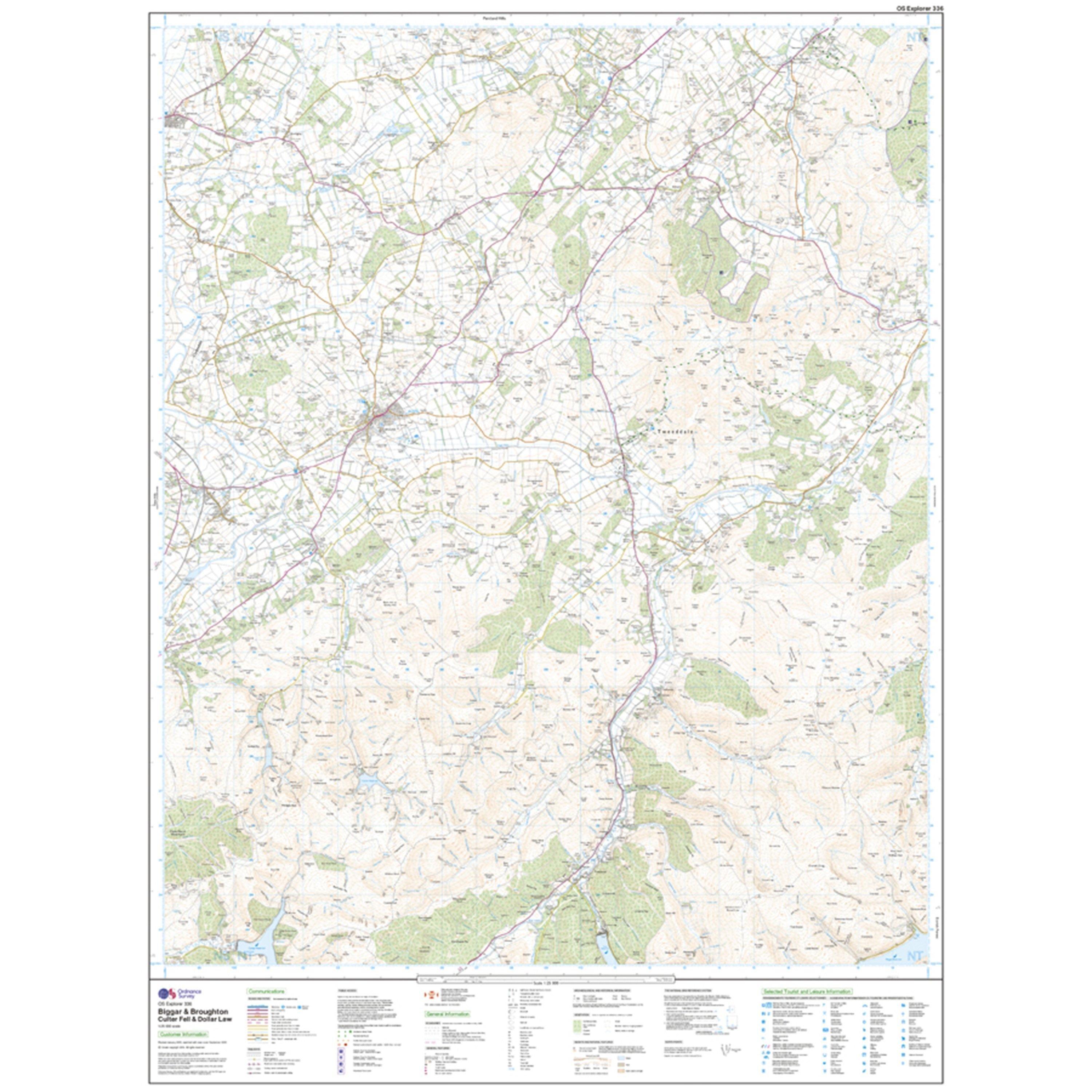 Explorer 336 Biggar & Broughton Map With Digital Version