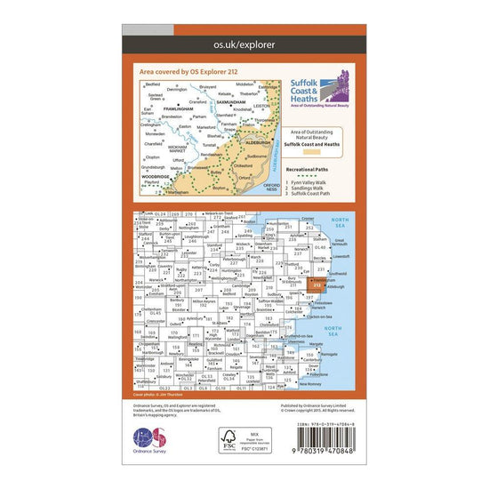 Explorer Active 212 Woodbridge & Saxmundham Map With Digital Version
