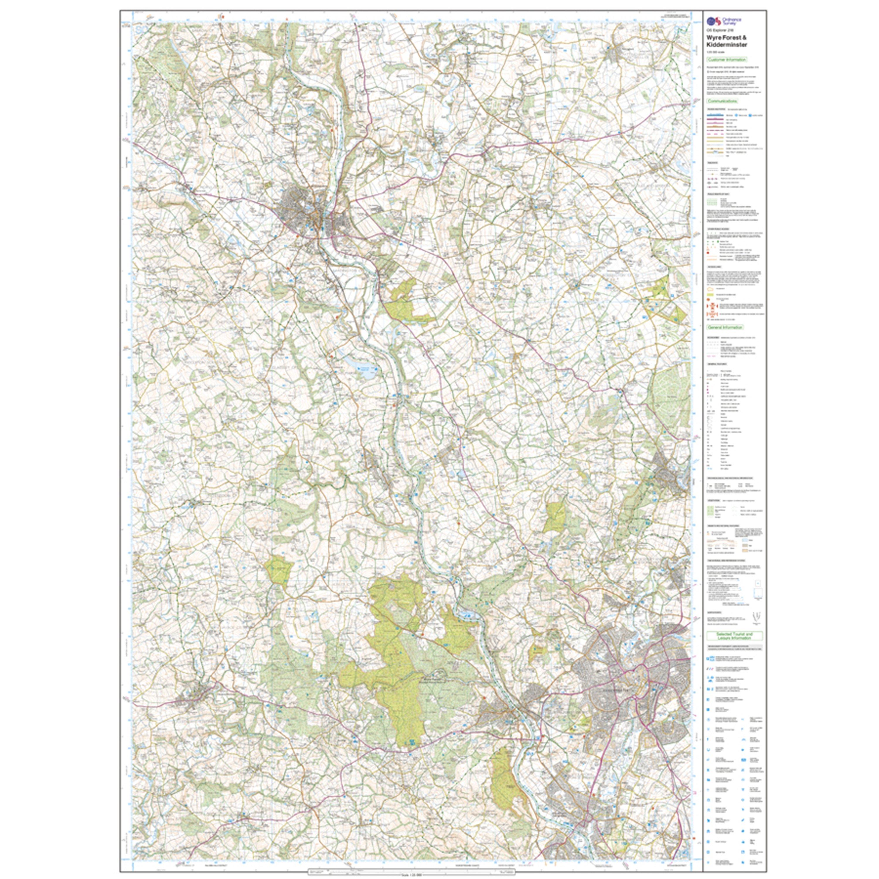 Explorer Active 218 Kidderminster & Wyre Forest Map With Digital Version