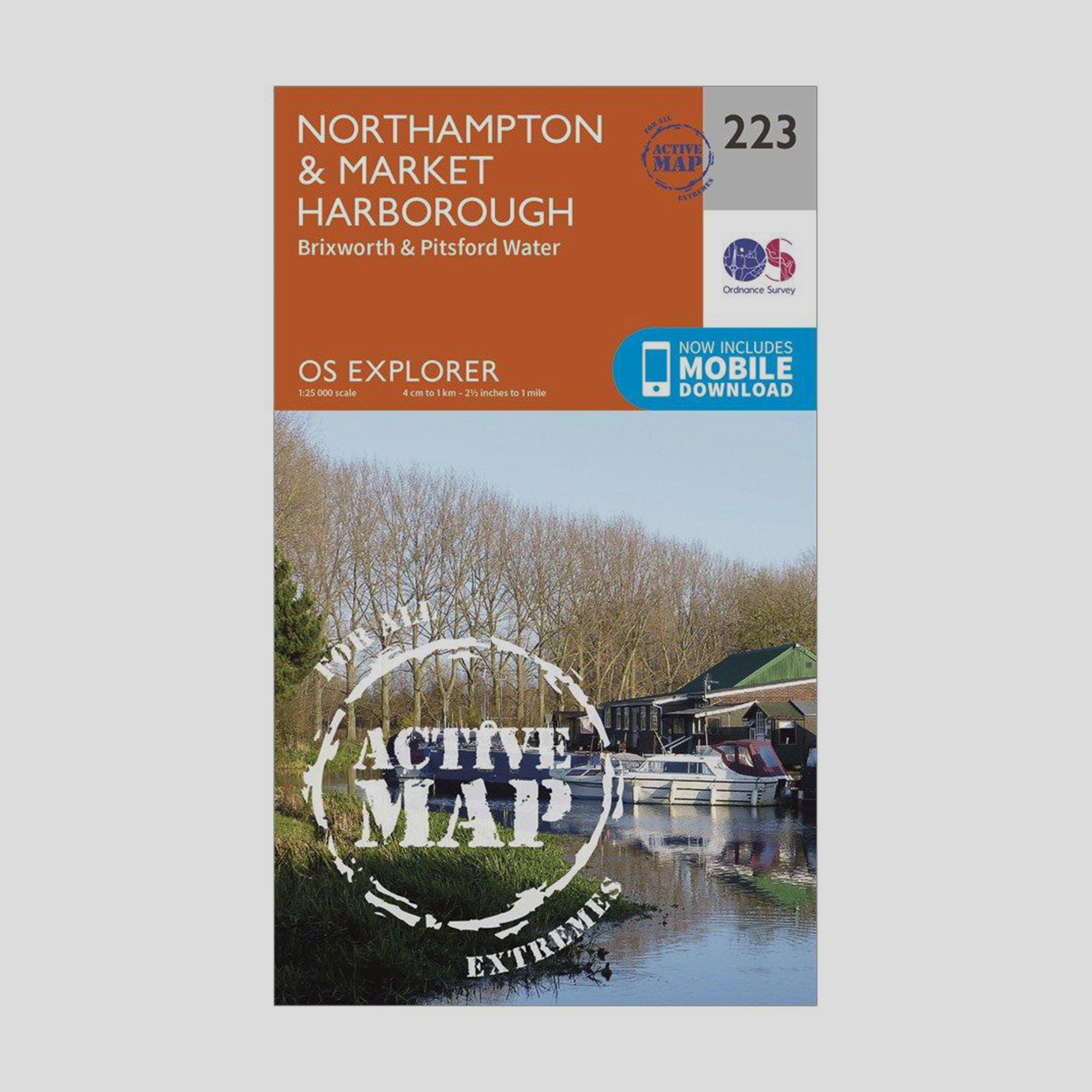 Explorer Active 223 Northampton & Market Harborough Map With Digital Version