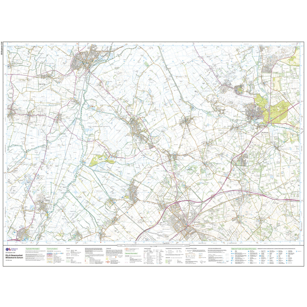 Explorer Active 226 Ely & Newmarket Map With Digital Version