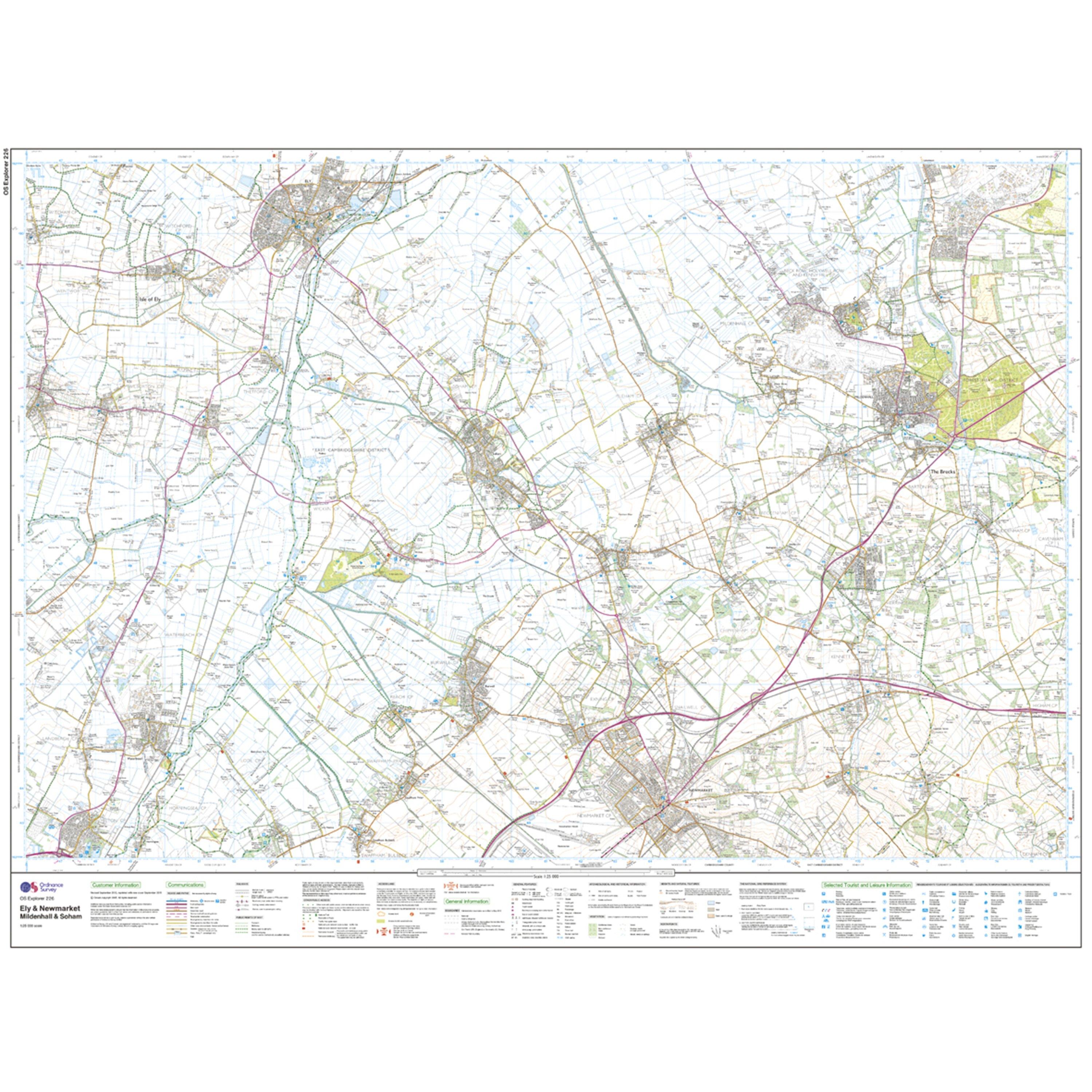 Explorer Active 226 Ely & Newmarket Map With Digital Version