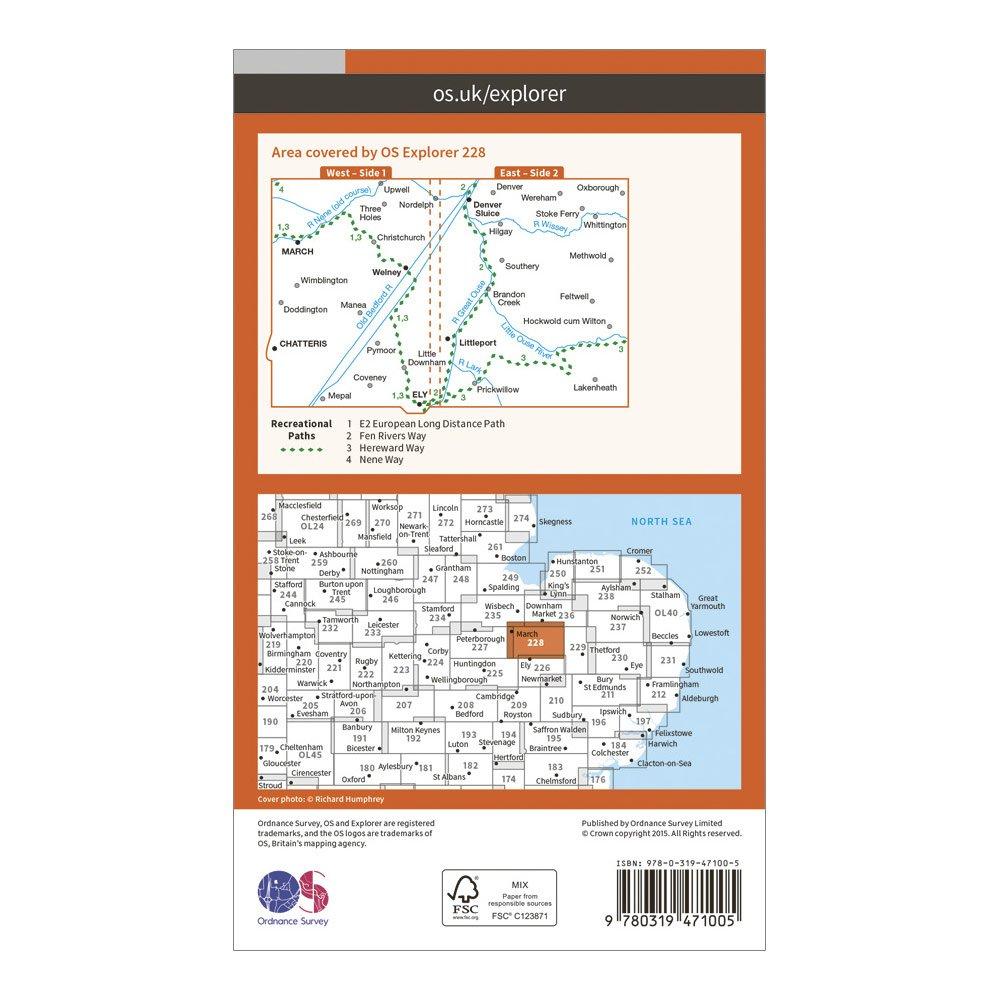 Explorer Active 228 March & Ely Map With Digital Version