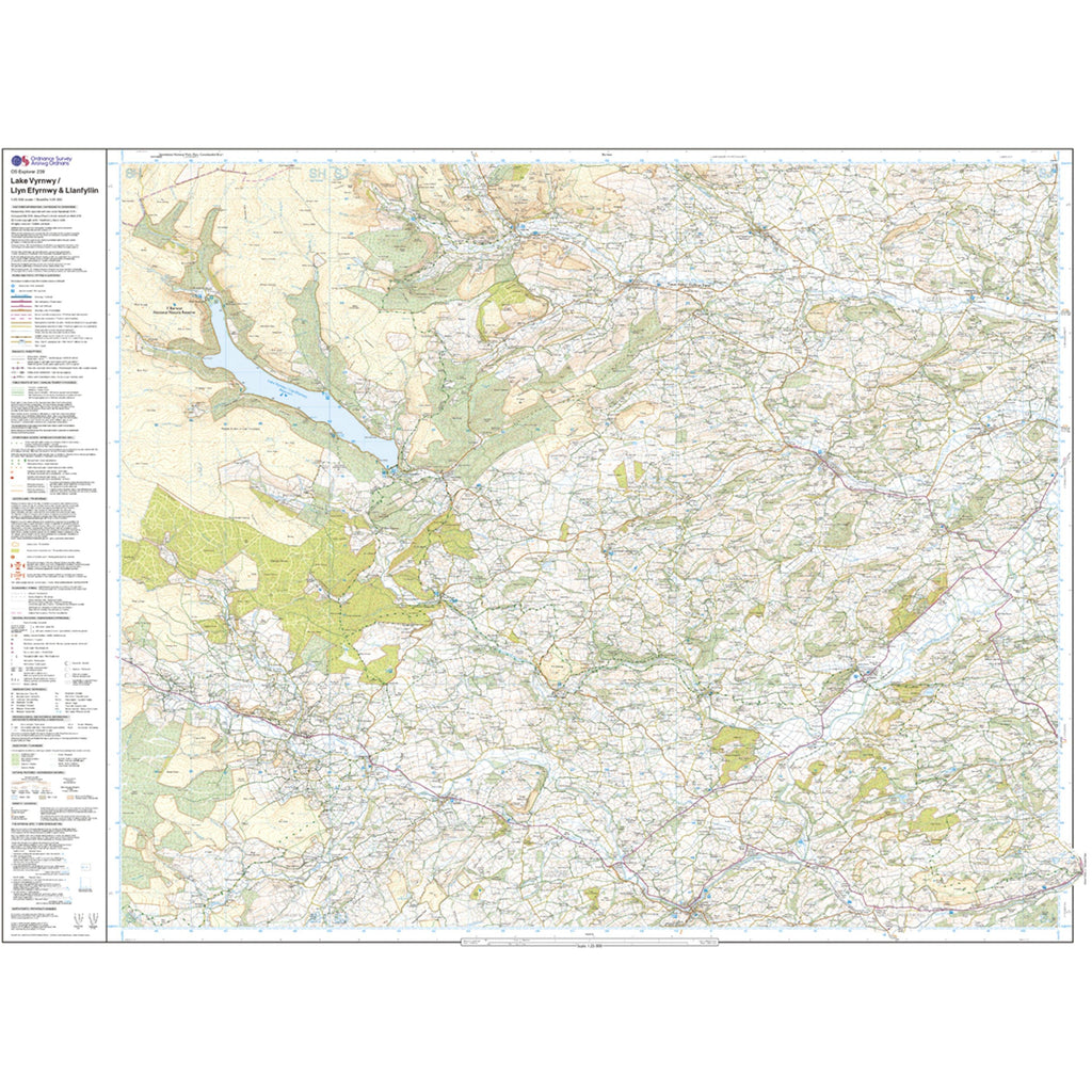 Explorer Active 239 Lake Vyrnwy & Llanfyllin Map With Digital Version