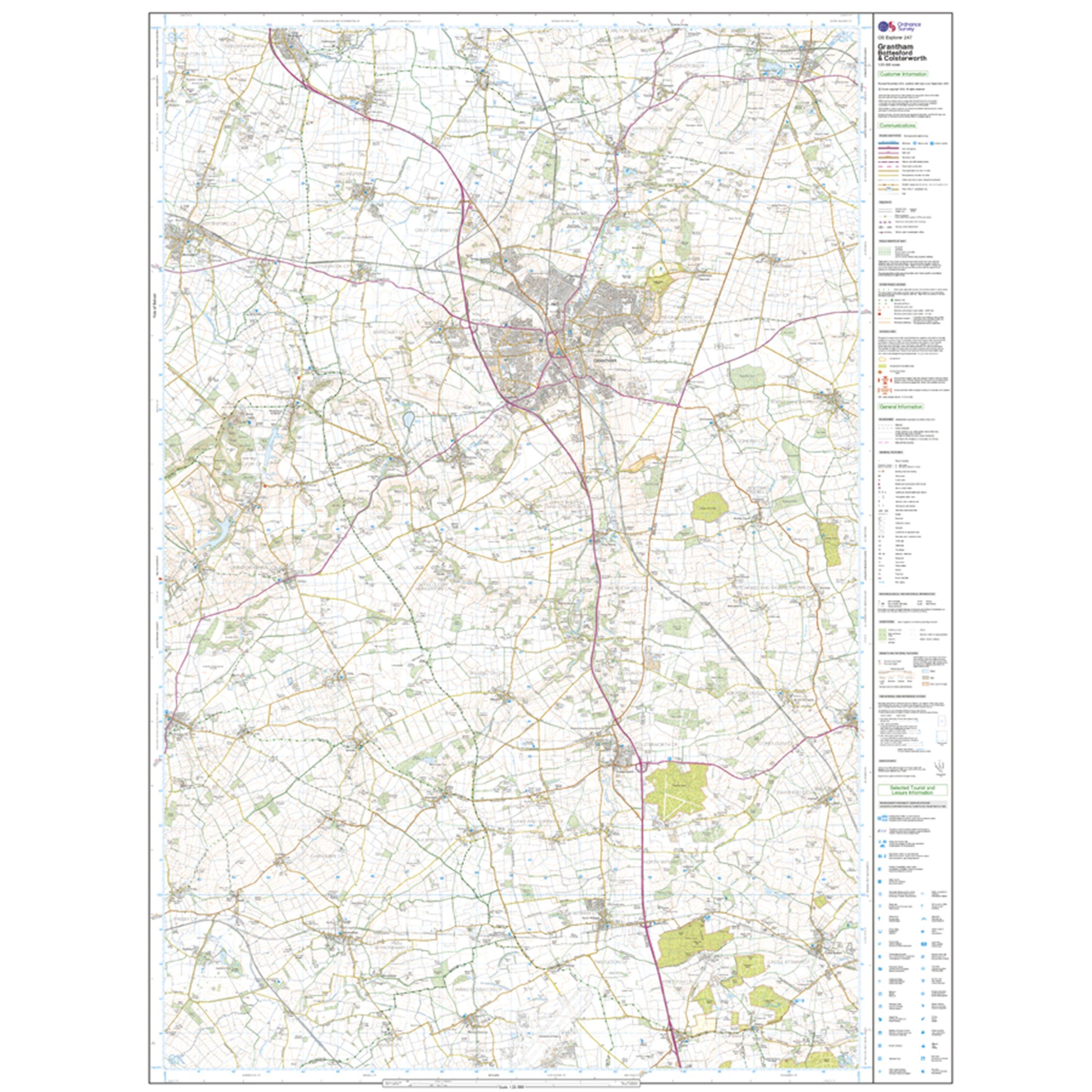 Explorer Active 247 Grantham Map With Digital Version