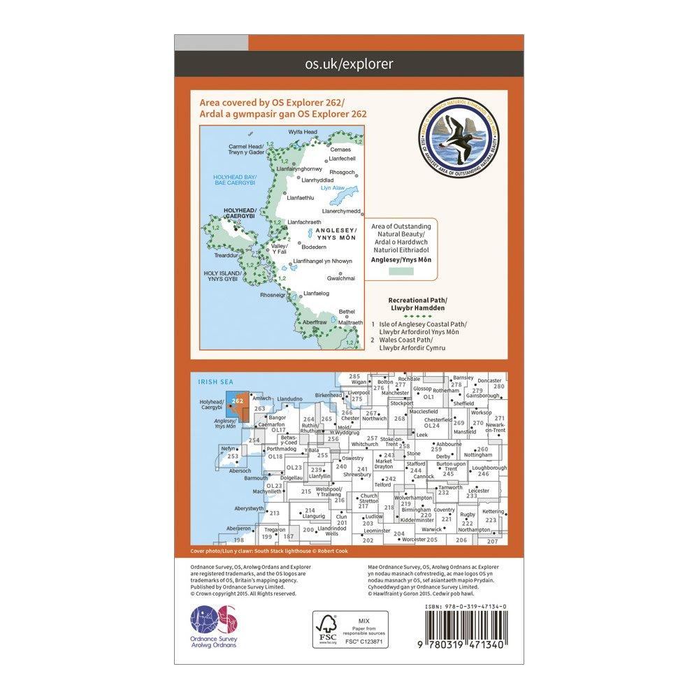 Explorer Active 262 Anglesey West Map With Digital Version