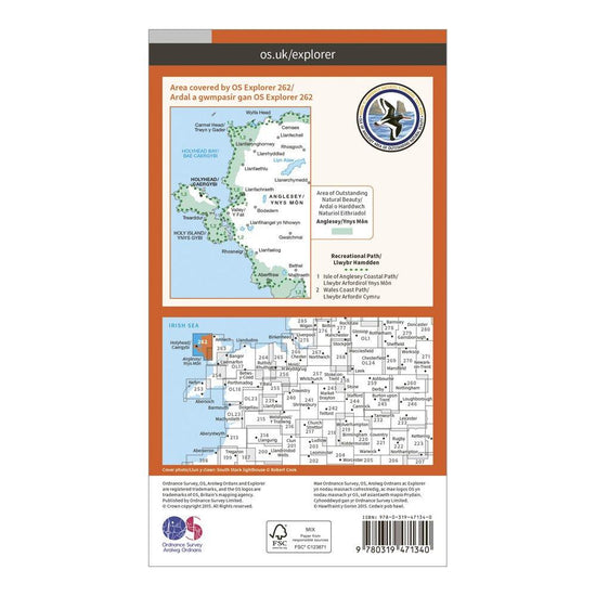 Explorer Active 262 Anglesey West Map With Digital Version