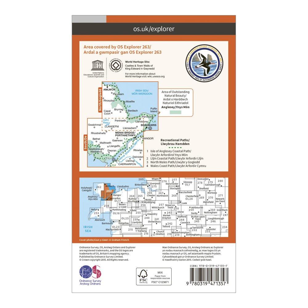 Explorer Active 263 Anglesey East Map With Digital Version